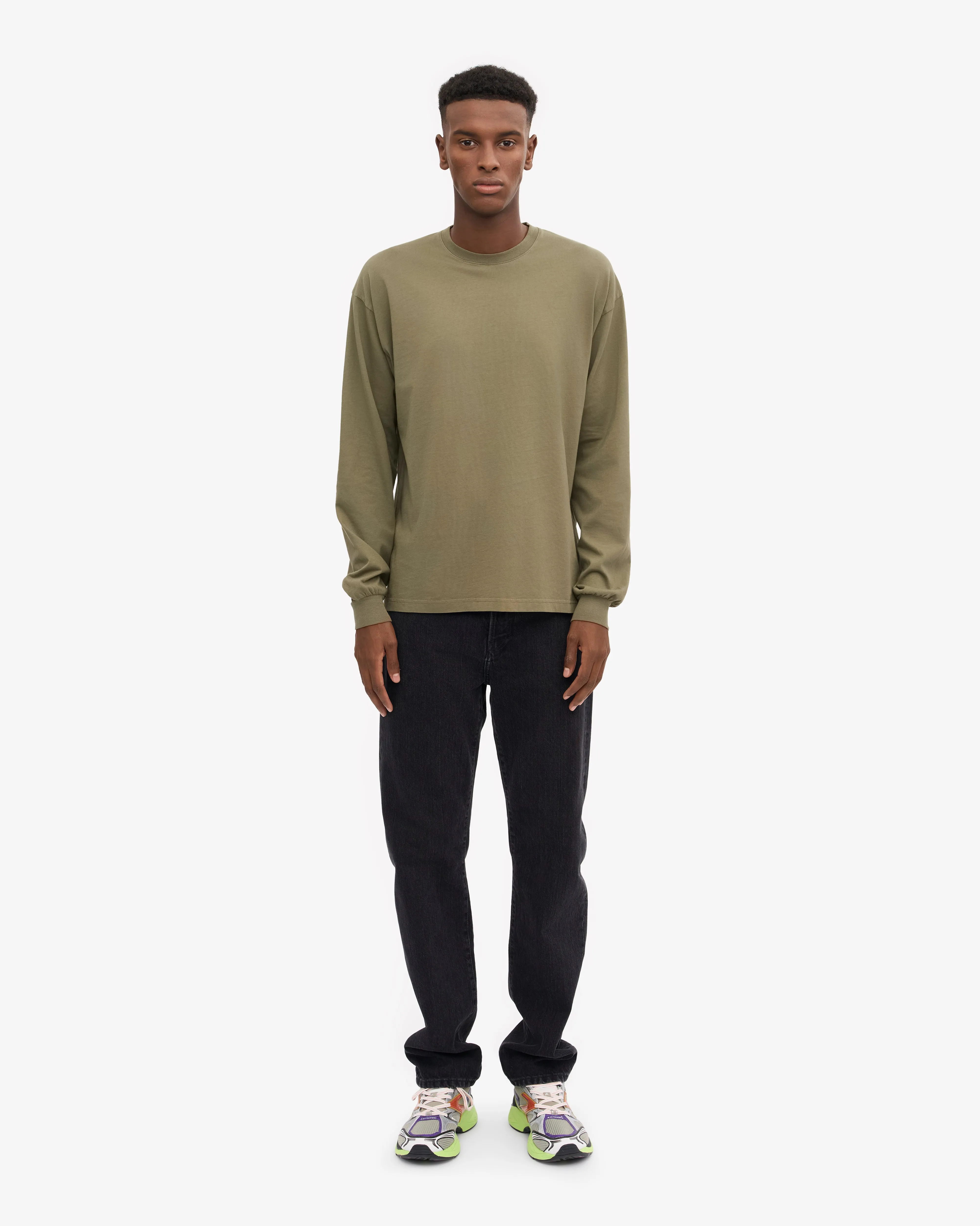 Oversized Organic LS T-Shirt - Dusty Olive