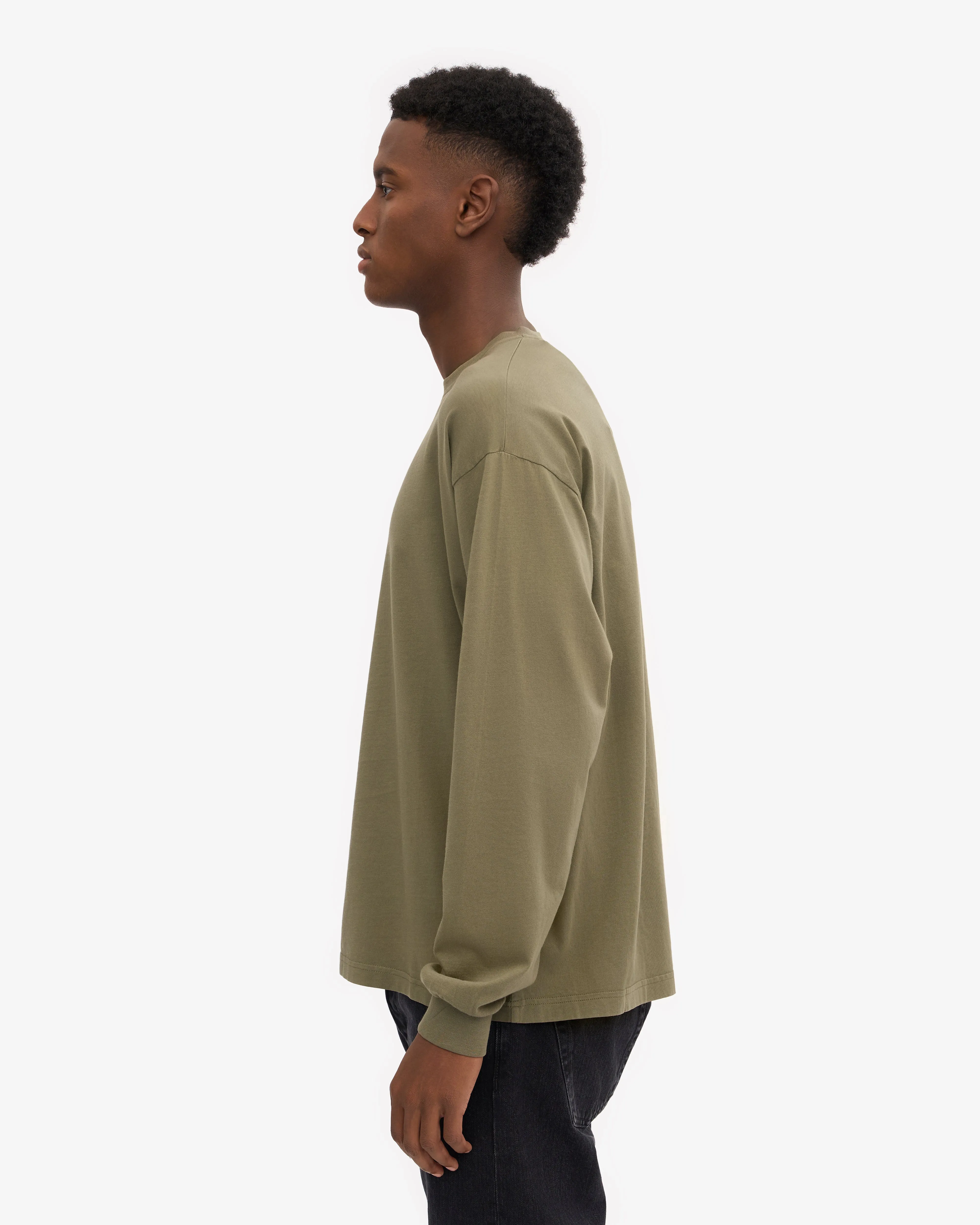 Oversized Organic LS T-Shirt - Dusty Olive