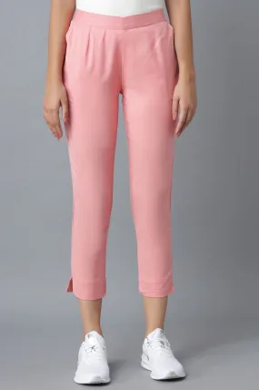 Pink rollup hem trousers
