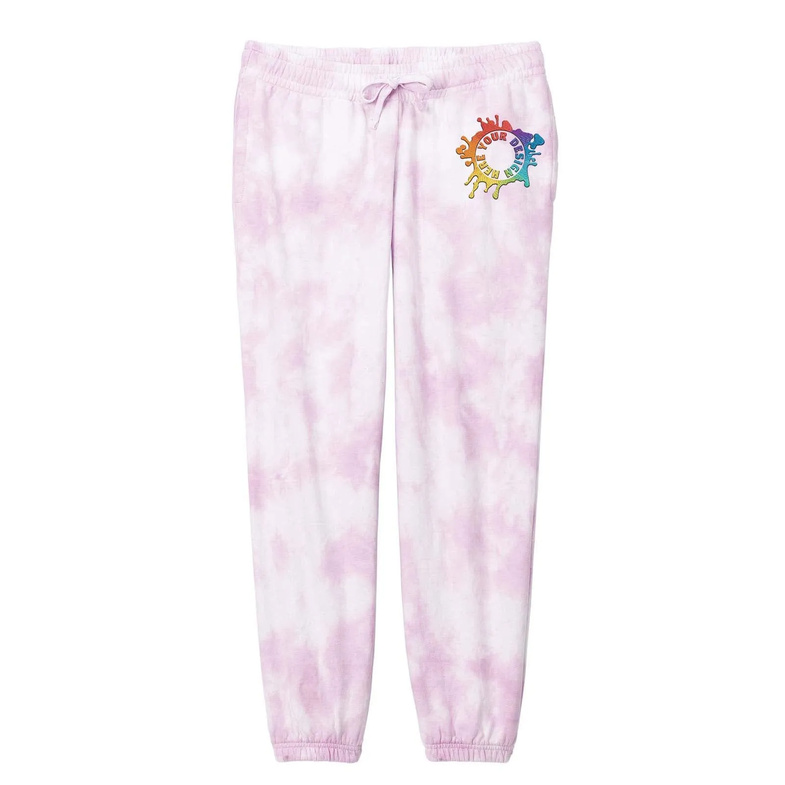 Port & Company® Ladies Beach Wash® Cloud Tie-Dye Sweatpant Embroidery