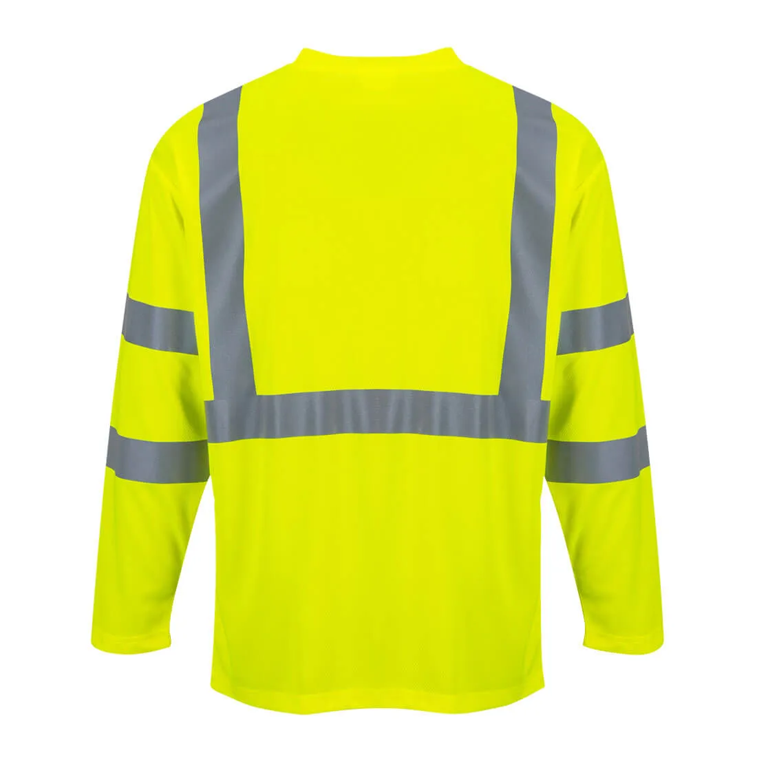 PW S191 - Hi-Vis Long Sleeve Pocket T-Shirt