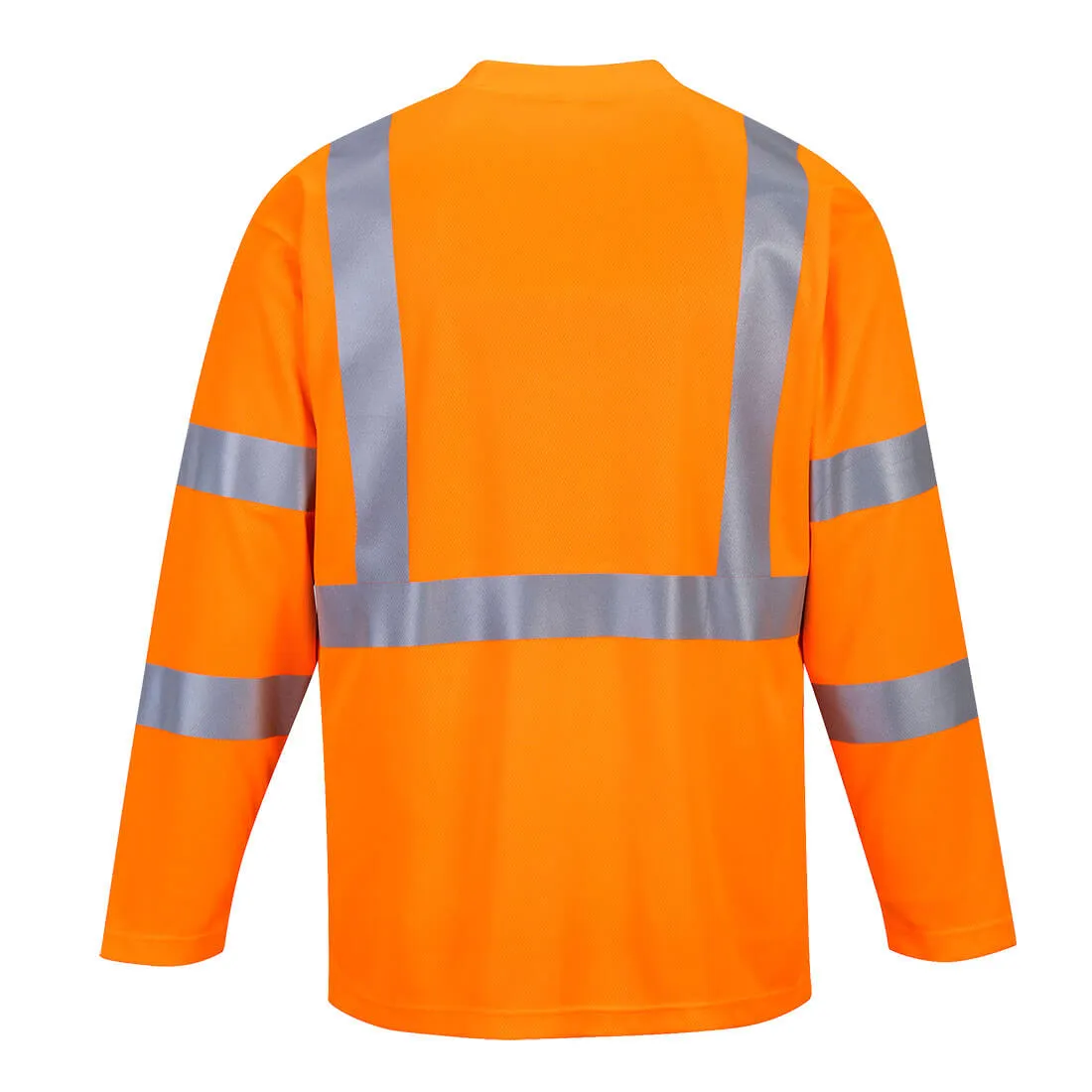 PW S191 - Hi-Vis Long Sleeve Pocket T-Shirt