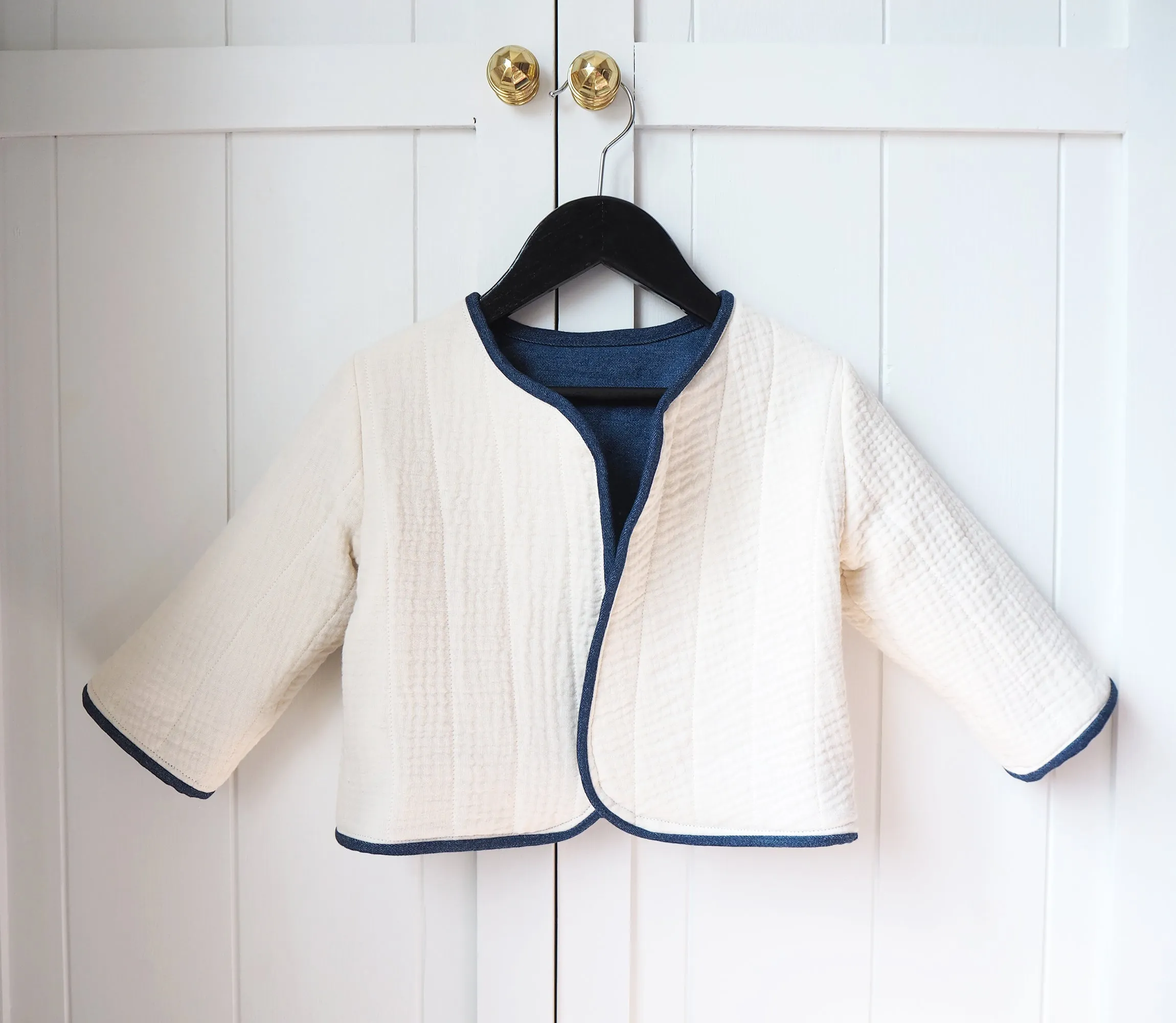 Quilted Baby and Child's Coat With Heart Motif