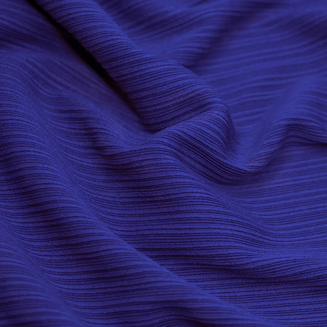 Remnant - 60cm - Ripple Rib Knit - Azure