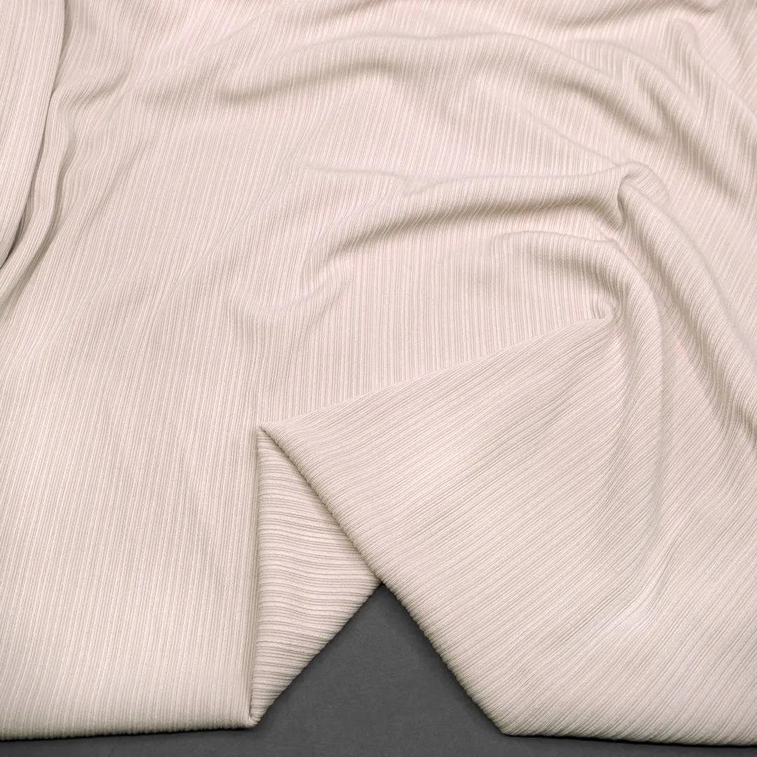 Ripple Rib Knit - Ecru