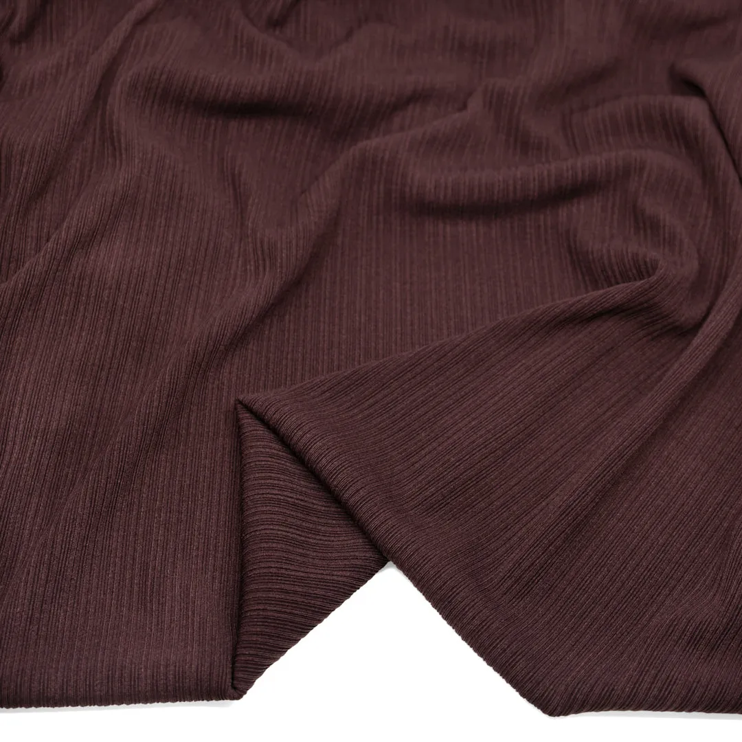 Ripple Rib Knit - Mulberry