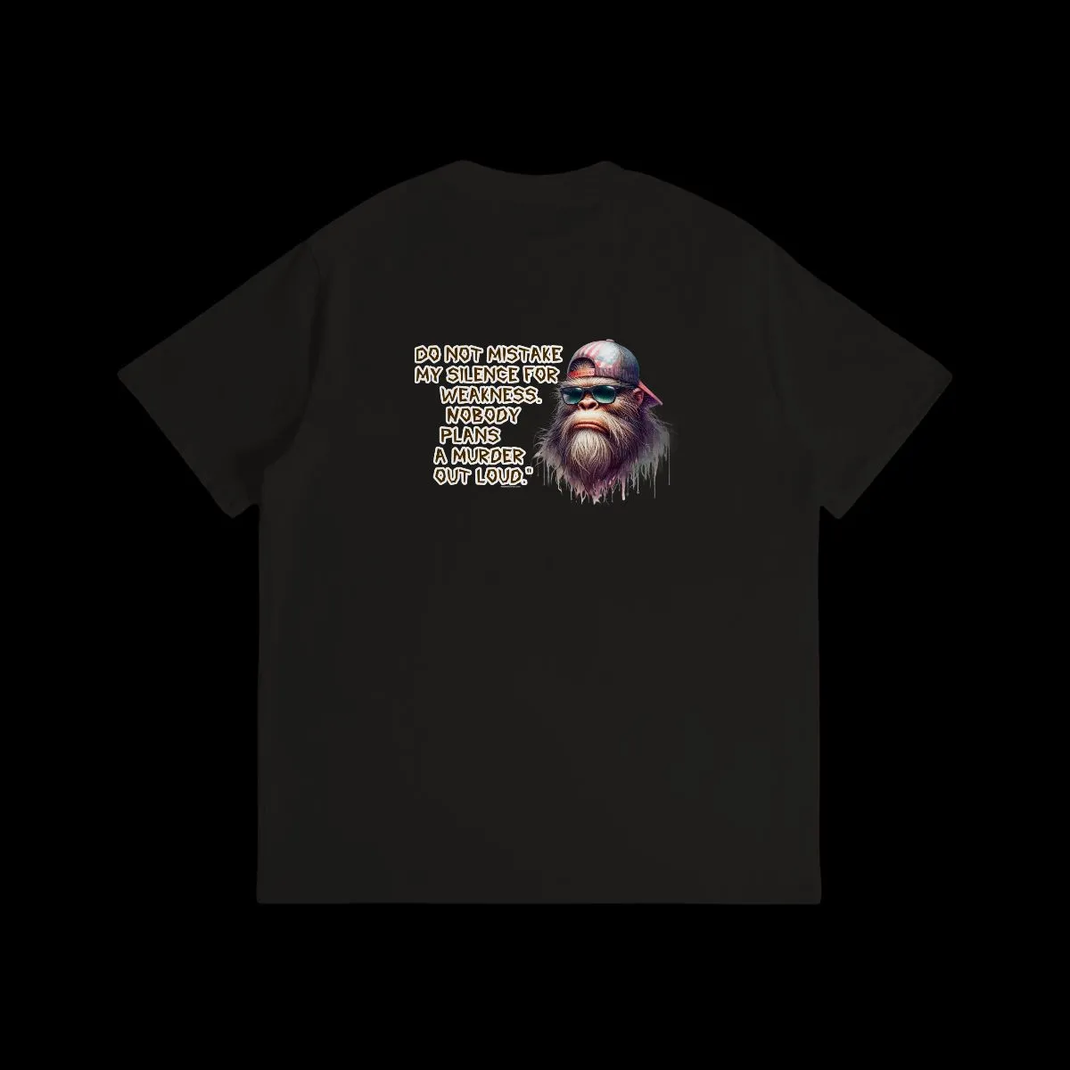 Sarcastic Sasquatch Short Sleeve 100% Cotton T-shirt- Double Sided
