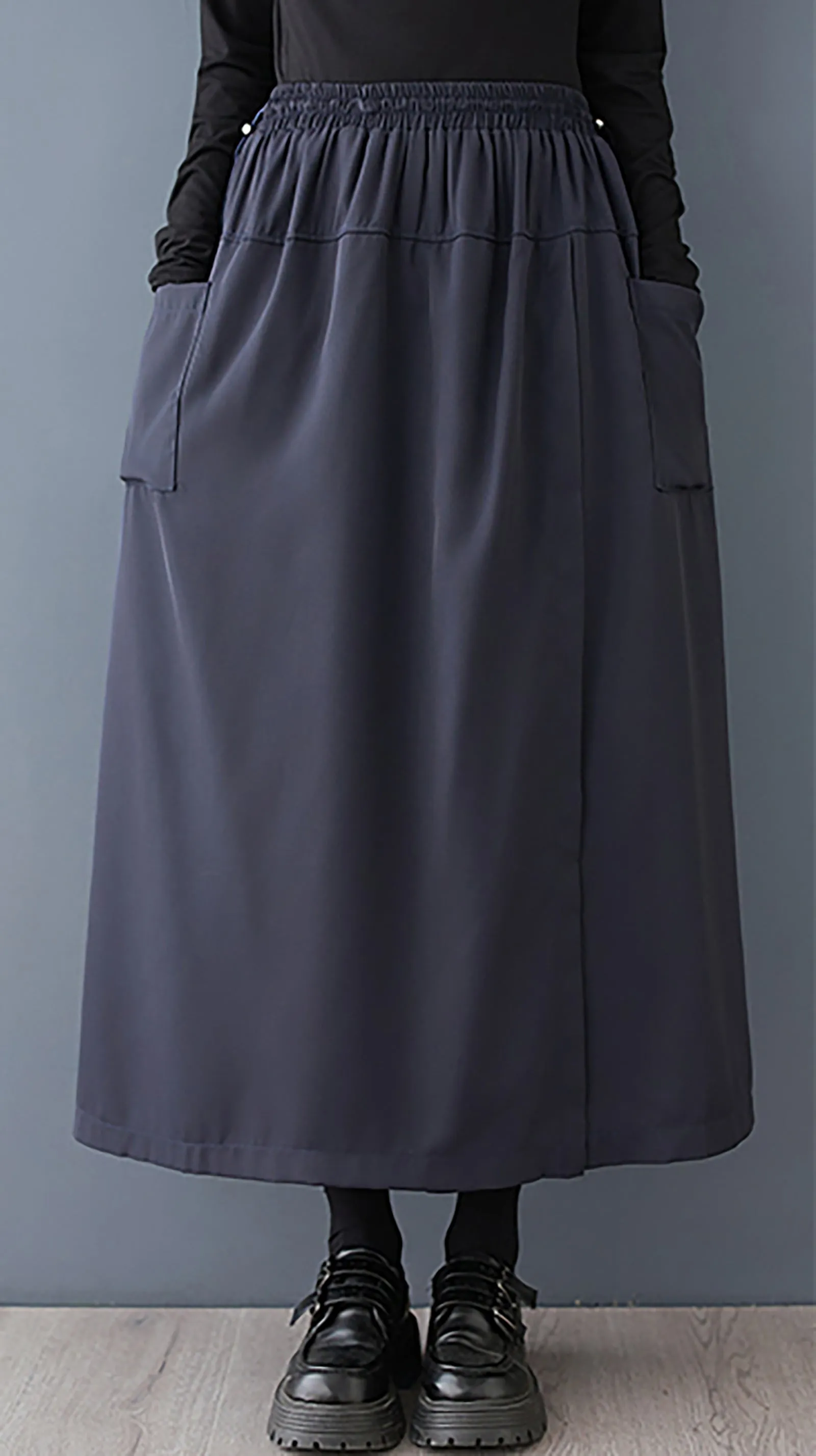 Side Slit Culottes Elastic Waist Pants