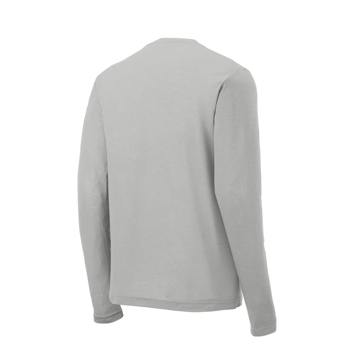Sport-Tek Men's Silver Long Sleeve PosiCharge Competitor Cotton Touch Tee