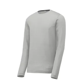 Sport-Tek Men's Silver Long Sleeve PosiCharge Competitor Cotton Touch Tee