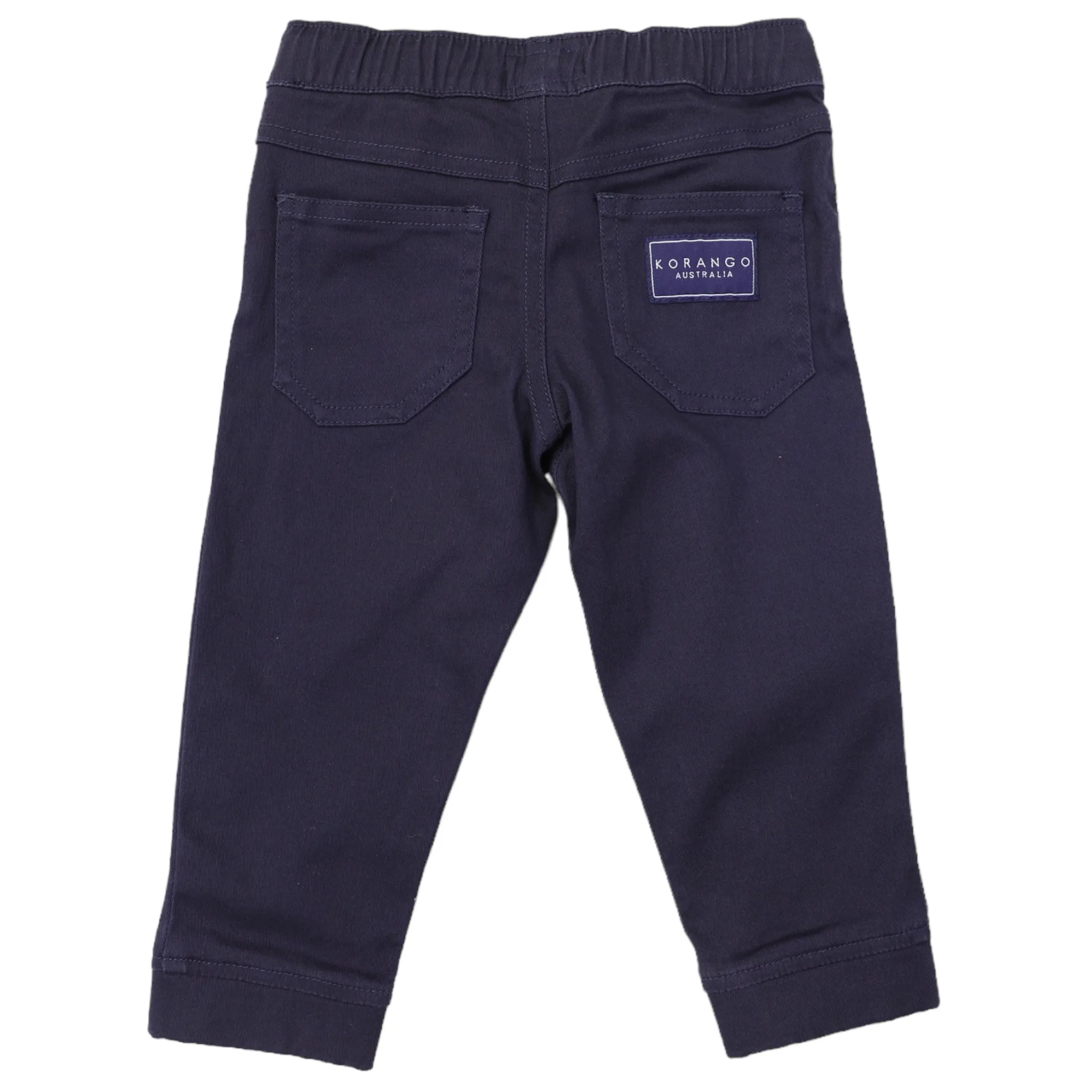 Stretch Twill Chino with Drawstring Peacoat