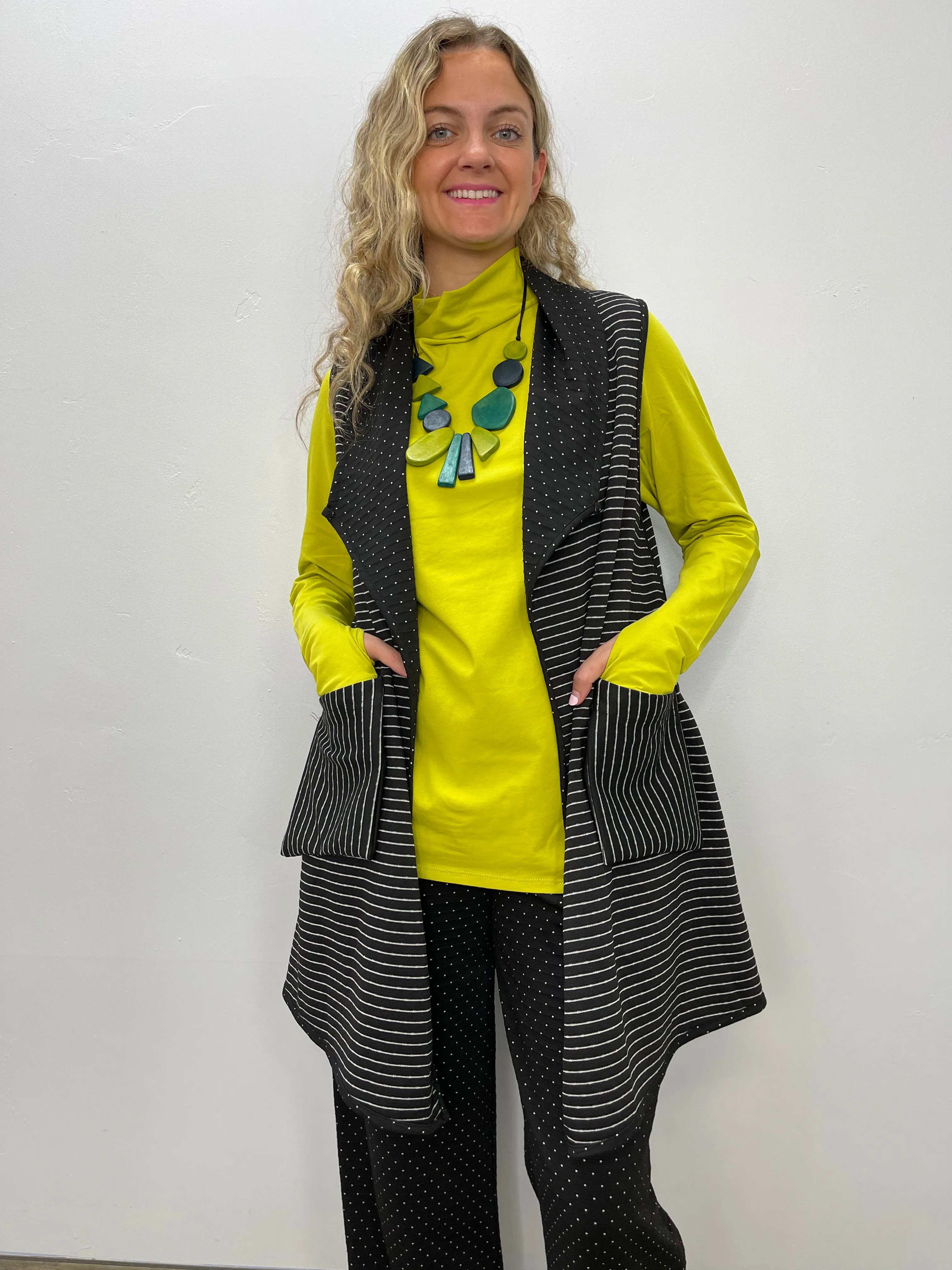 Stripe and Polka Dot Reversible Vest