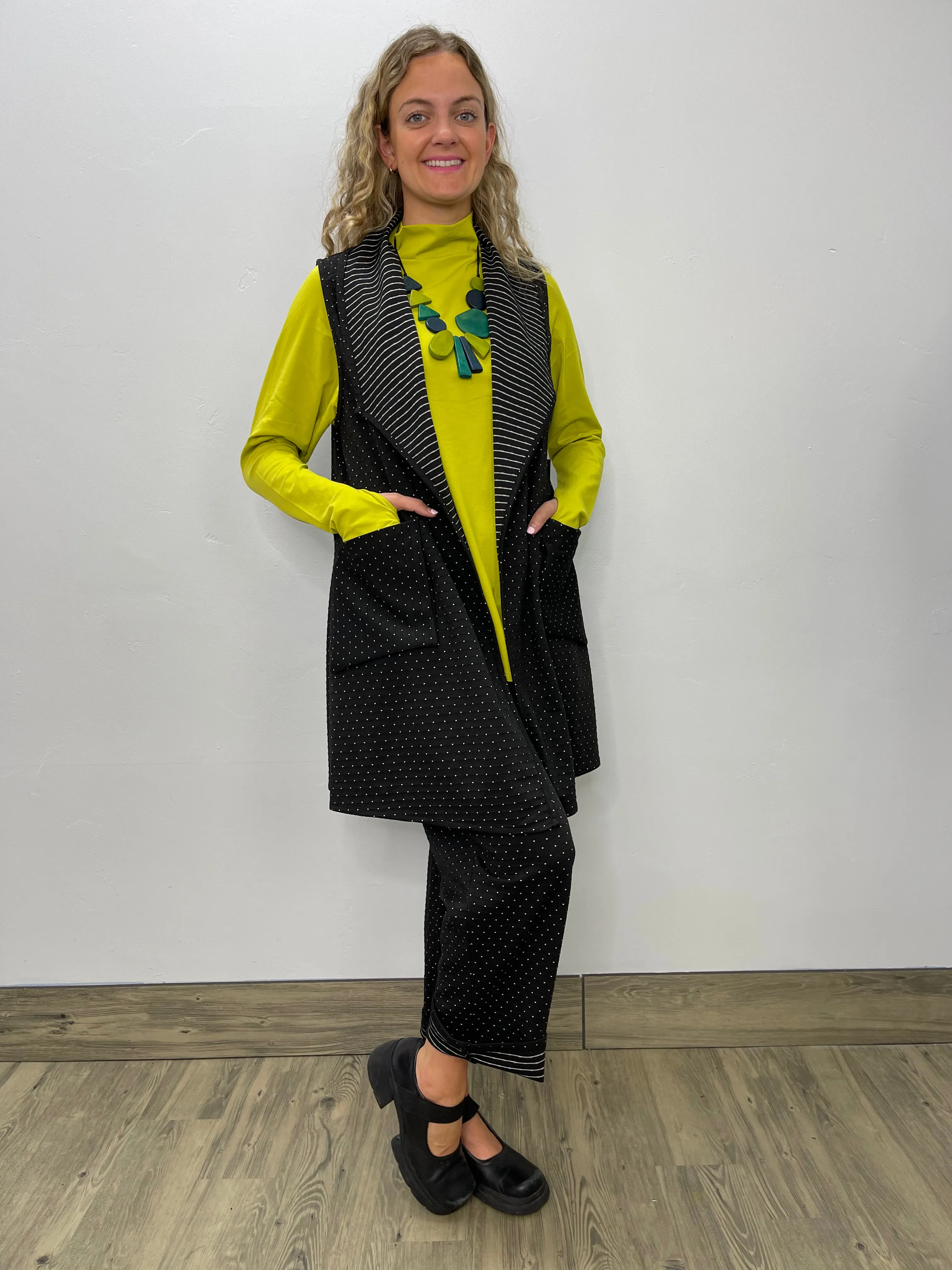Stripe and Polka Dot Reversible Vest