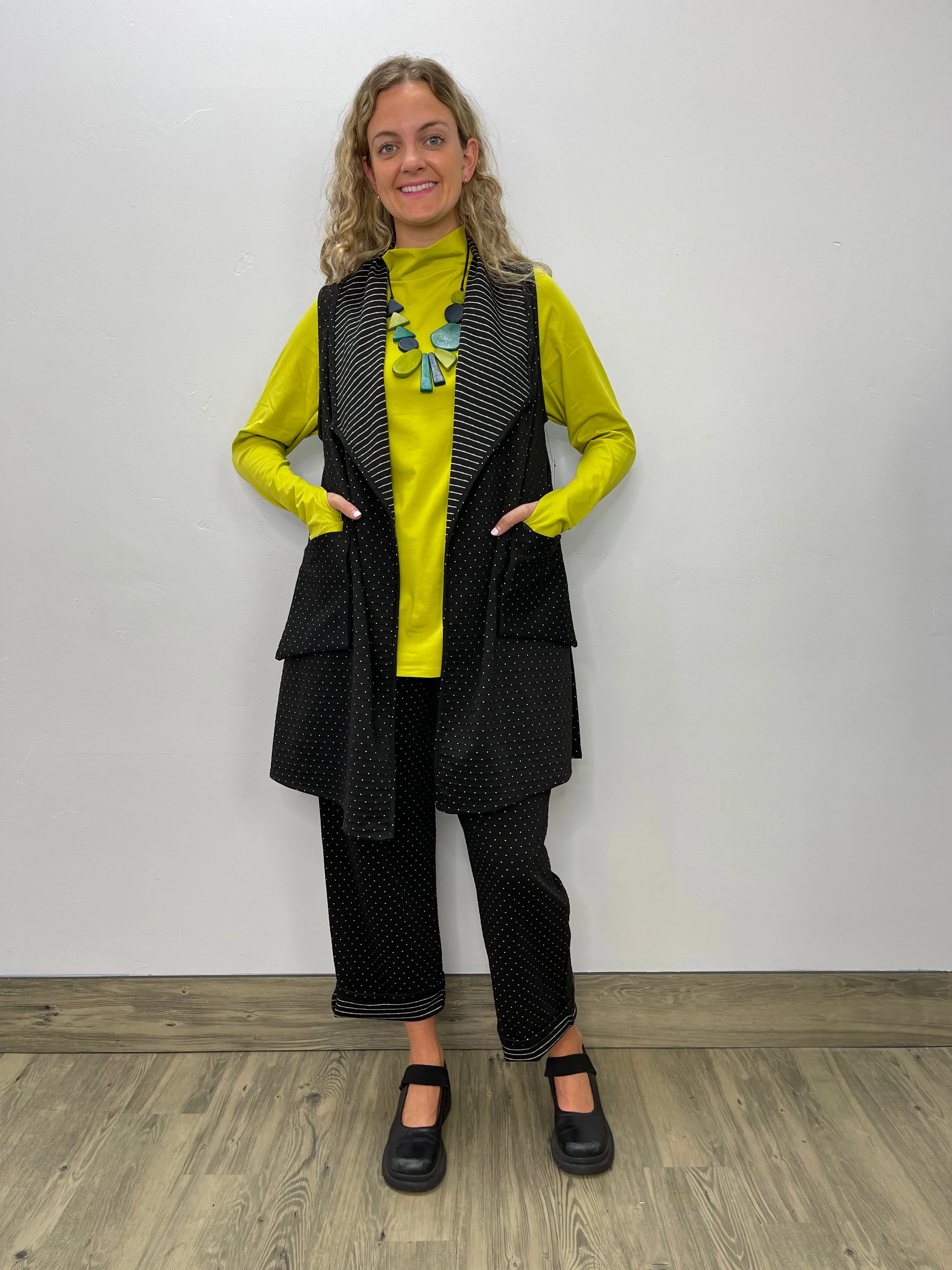 Stripe and Polka Dot Reversible Vest