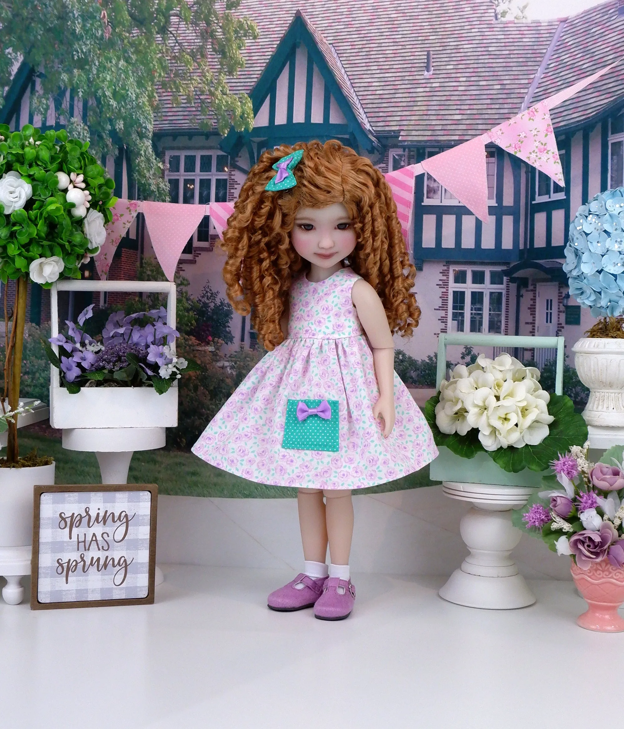 Sweet Rose - dress with sweater and shoes for Ruby Red Fashion Friends doll