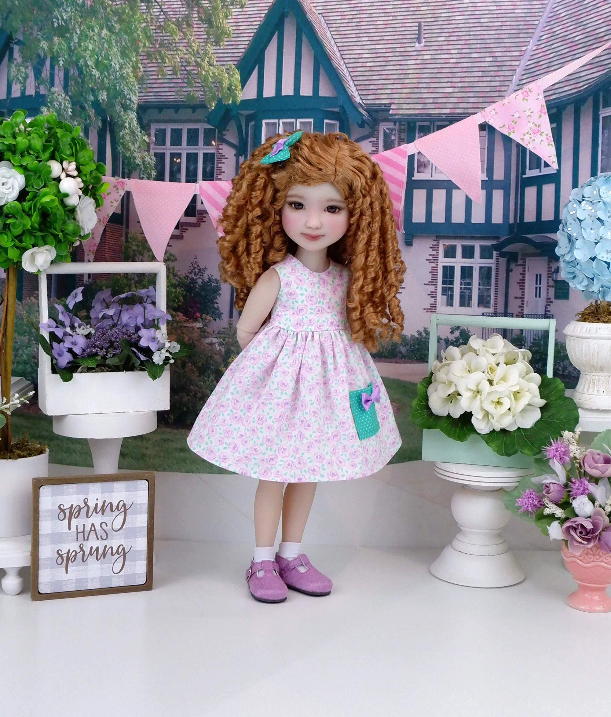 Sweet Rose - dress with sweater and shoes for Ruby Red Fashion Friends doll