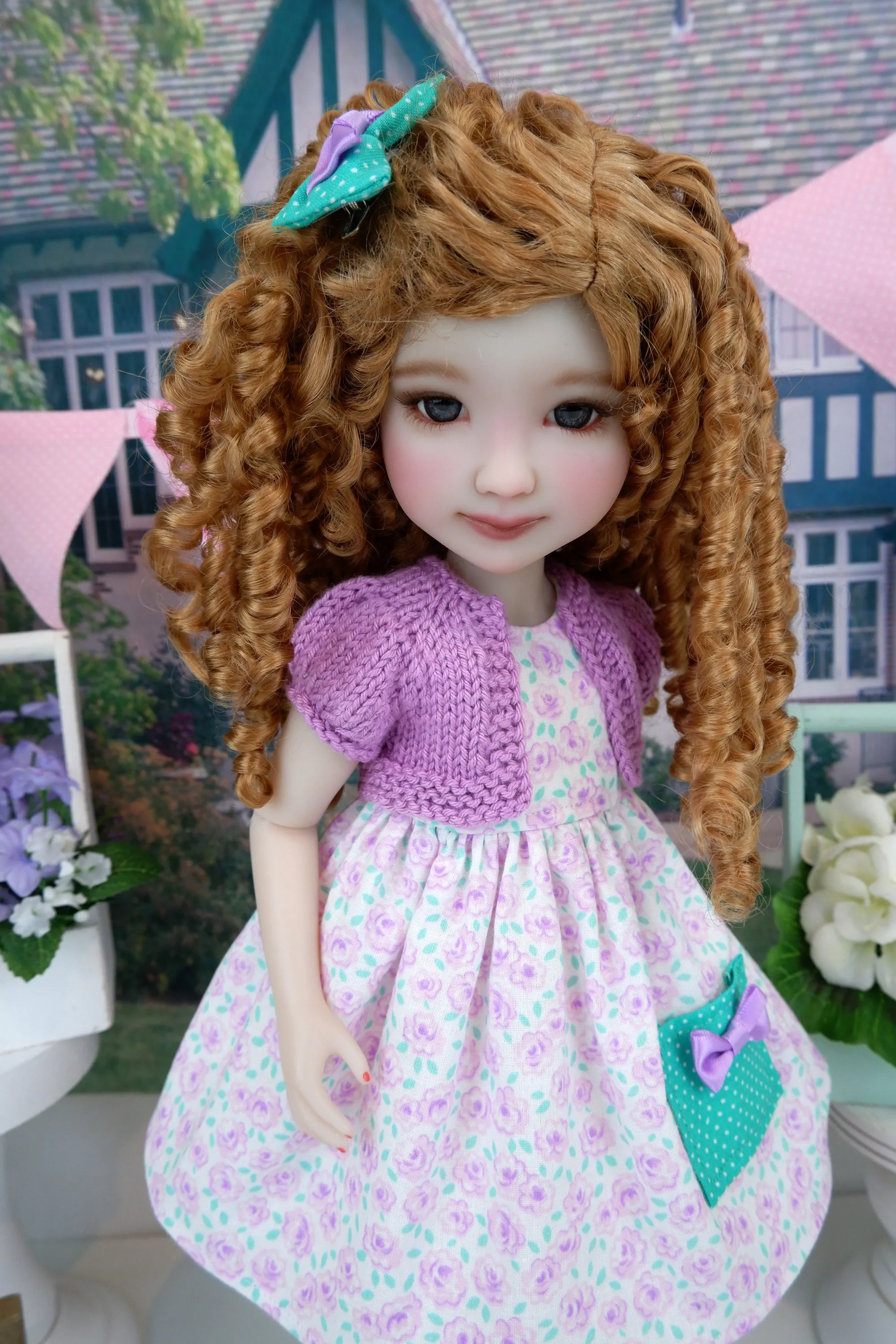 Sweet Rose - dress with sweater and shoes for Ruby Red Fashion Friends doll
