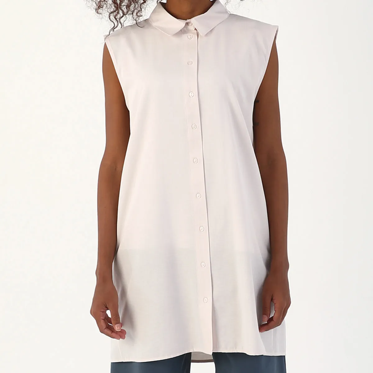 TLD Women Allday Open Pink Sleeveless Basic Shirt Tunic - Killeen