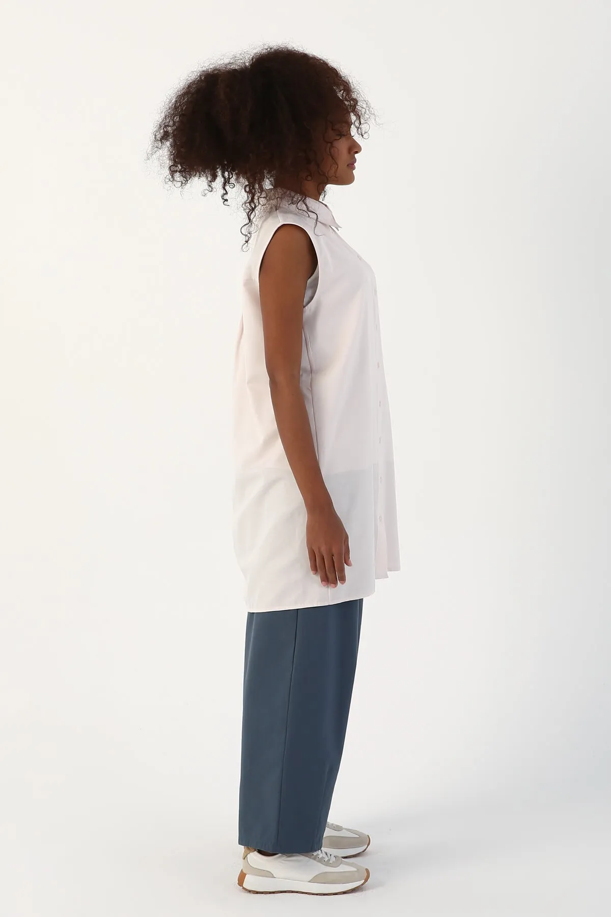 TLD Women Allday Open Pink Sleeveless Basic Shirt Tunic - Killeen