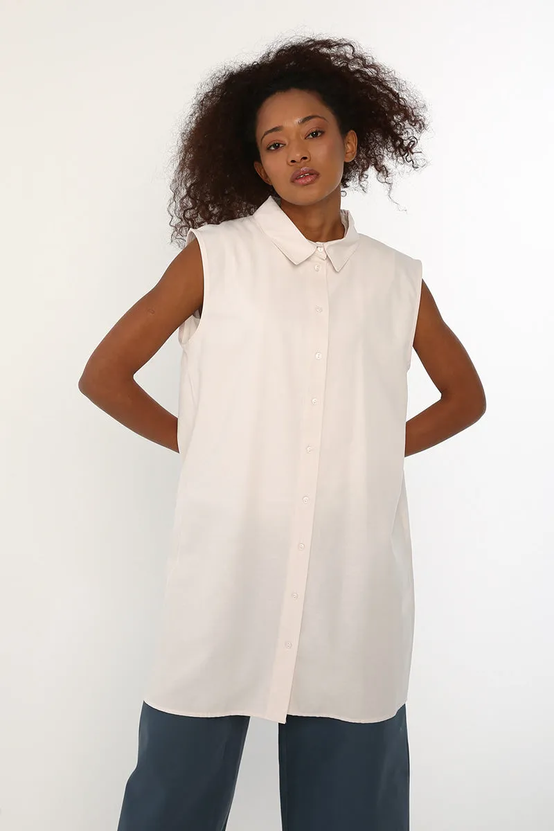 TLD Women Allday Open Pink Sleeveless Basic Shirt Tunic - Killeen