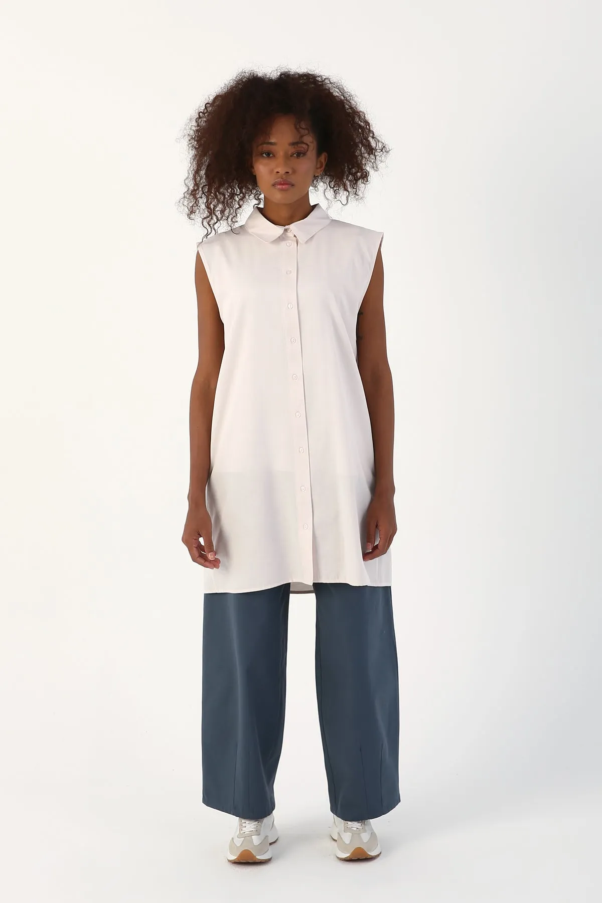 TLD Women Allday Open Pink Sleeveless Basic Shirt Tunic - Killeen