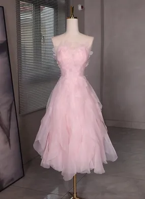 Tulle Beaded Low Back Short Party Dress, Tulle Homecoming Dress     fg5228