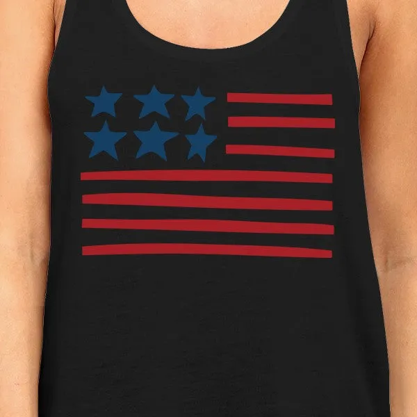 USA Flag Sleeveless Tank Top For Women Cute Gifts For Army Wives