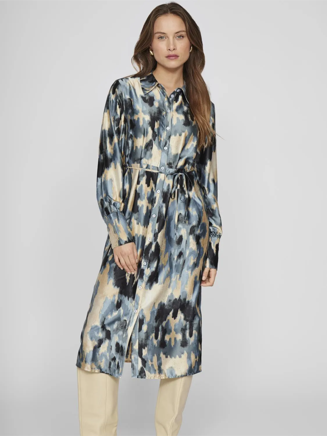 VIAGNES Midi Dress - Feather Gray