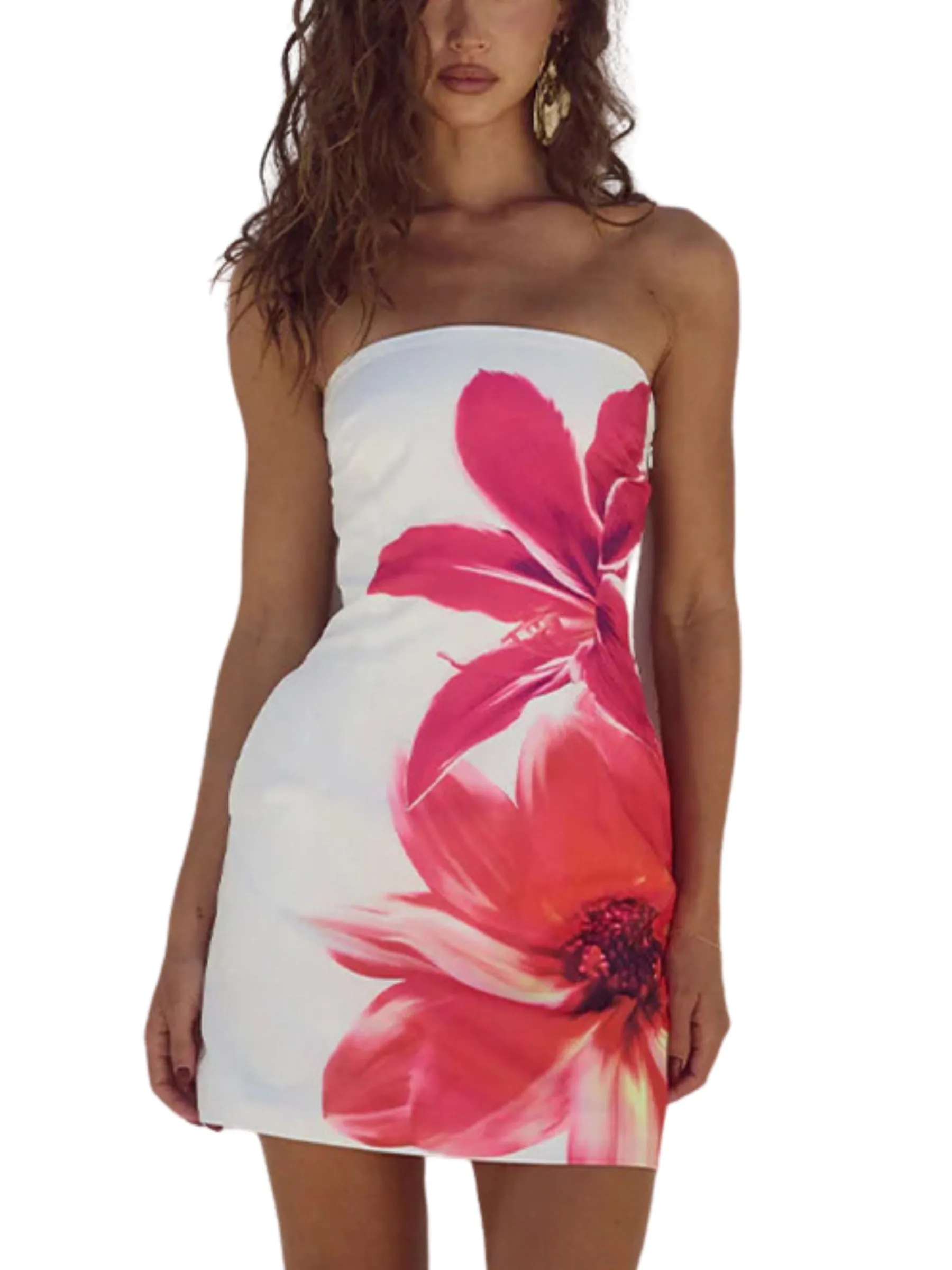 Vvsha Gracen Large Floral Mini Dress