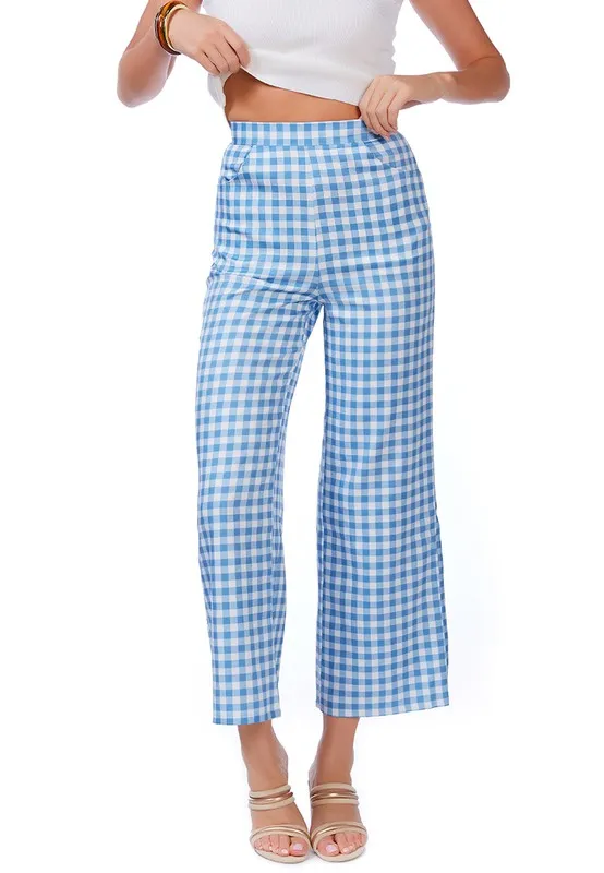 Watercolour Checks Stretchable Pants
