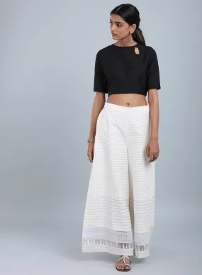 White Flared Culottes