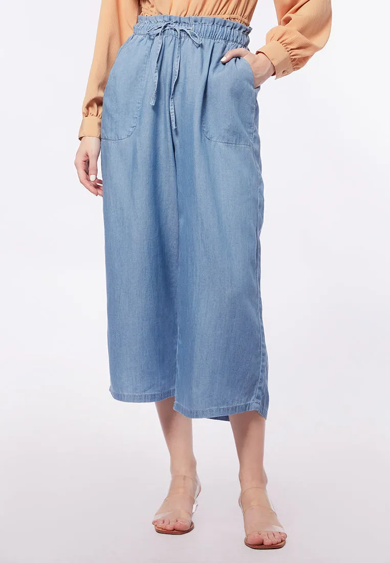 Wide Leg Culottes with Drawstring