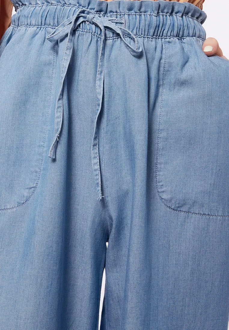 Wide Leg Culottes with Drawstring