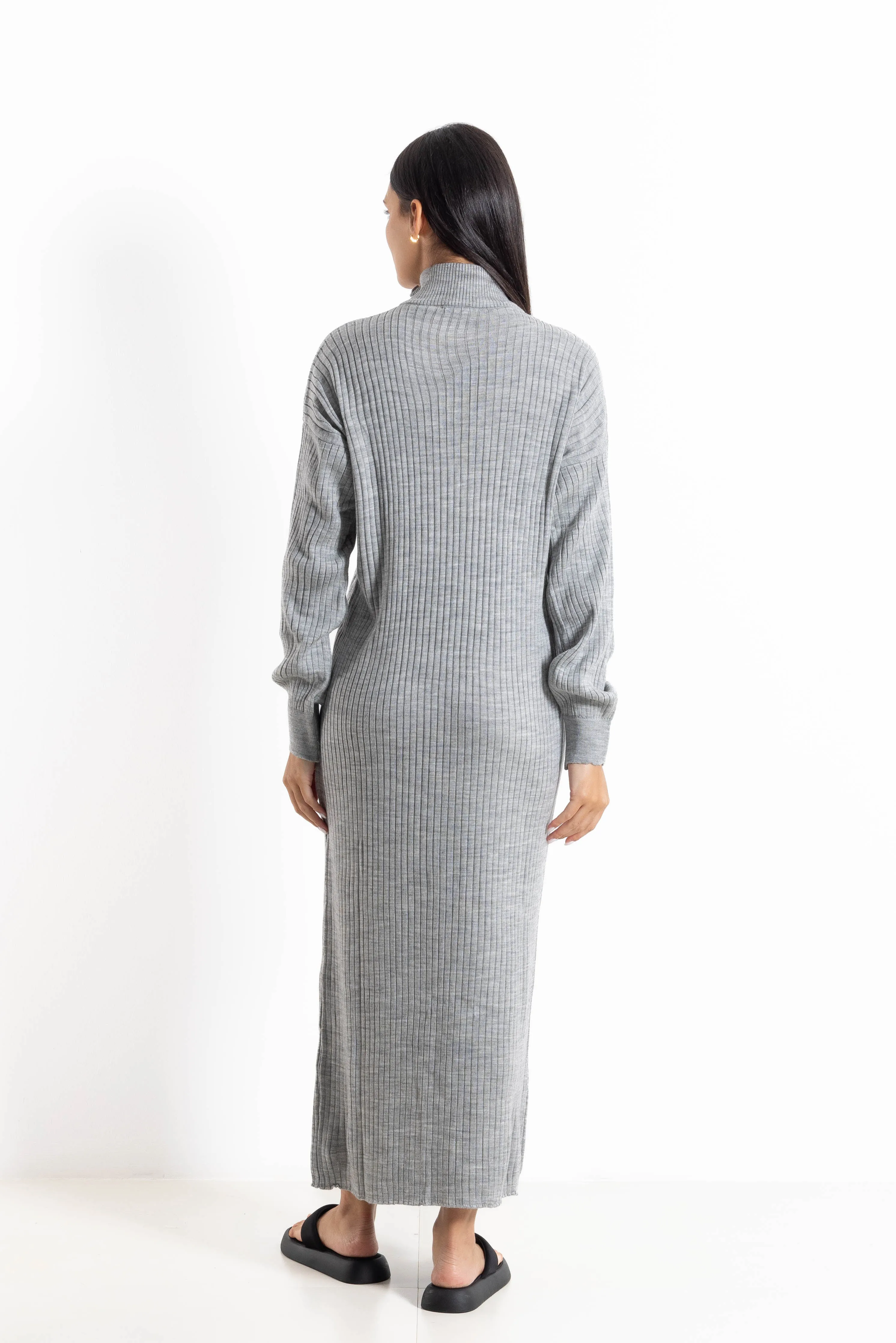 WOOL BLEND MAXI DRESS